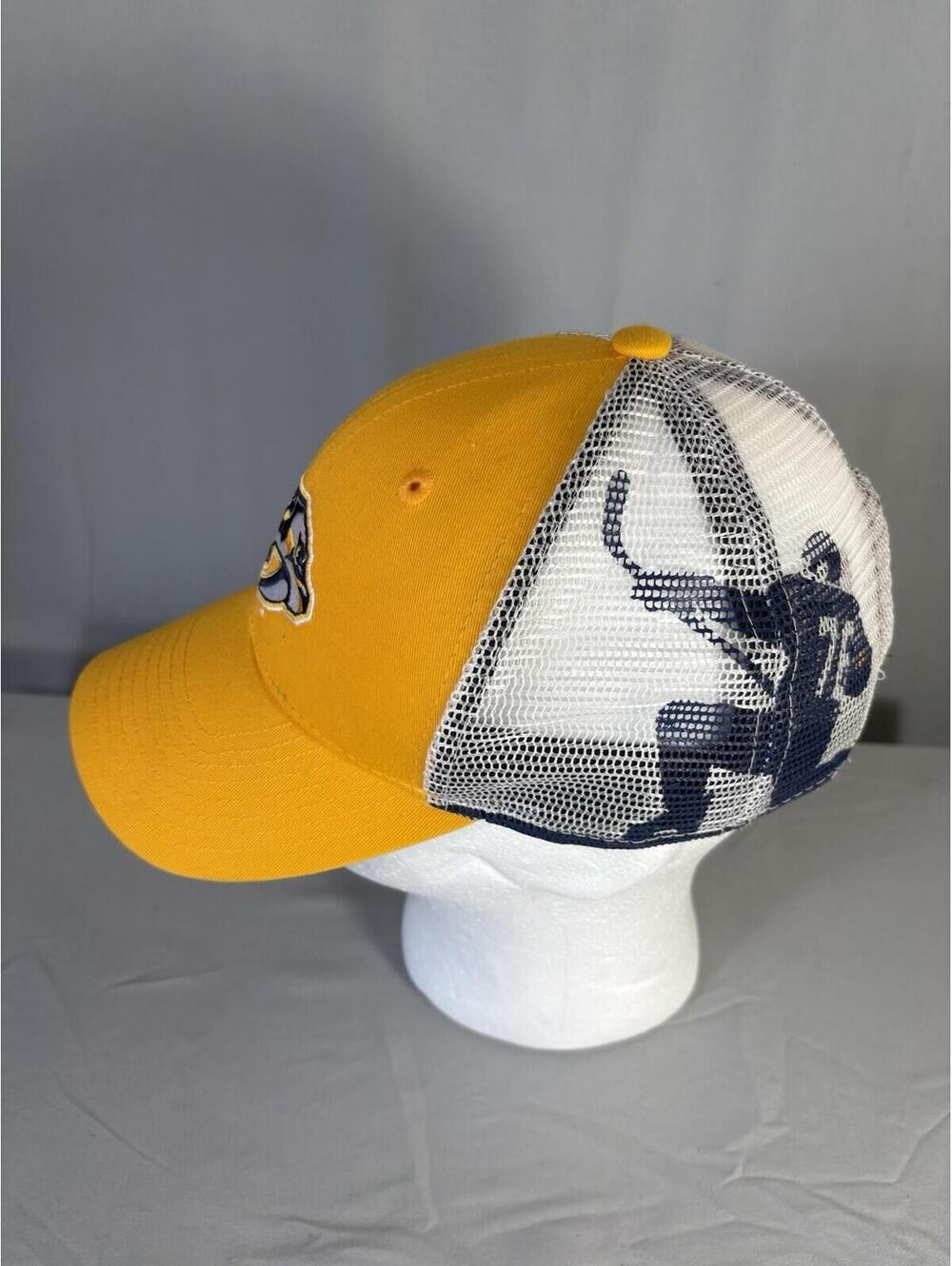 Nashville Predators Hat Cap Adult Yellow Snapback Hockey NHL Mesh Smashville